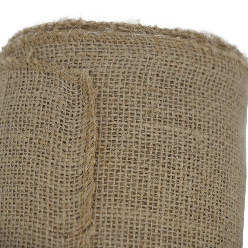 gray burlap roll